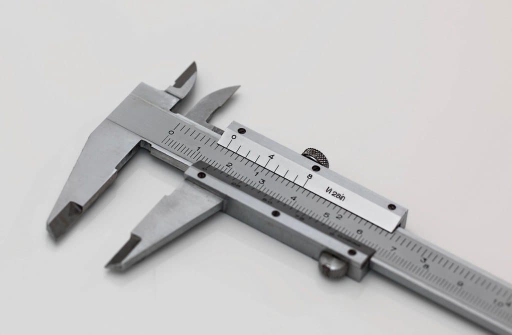 A vernier caliper, a traceable dimensional measurement standard